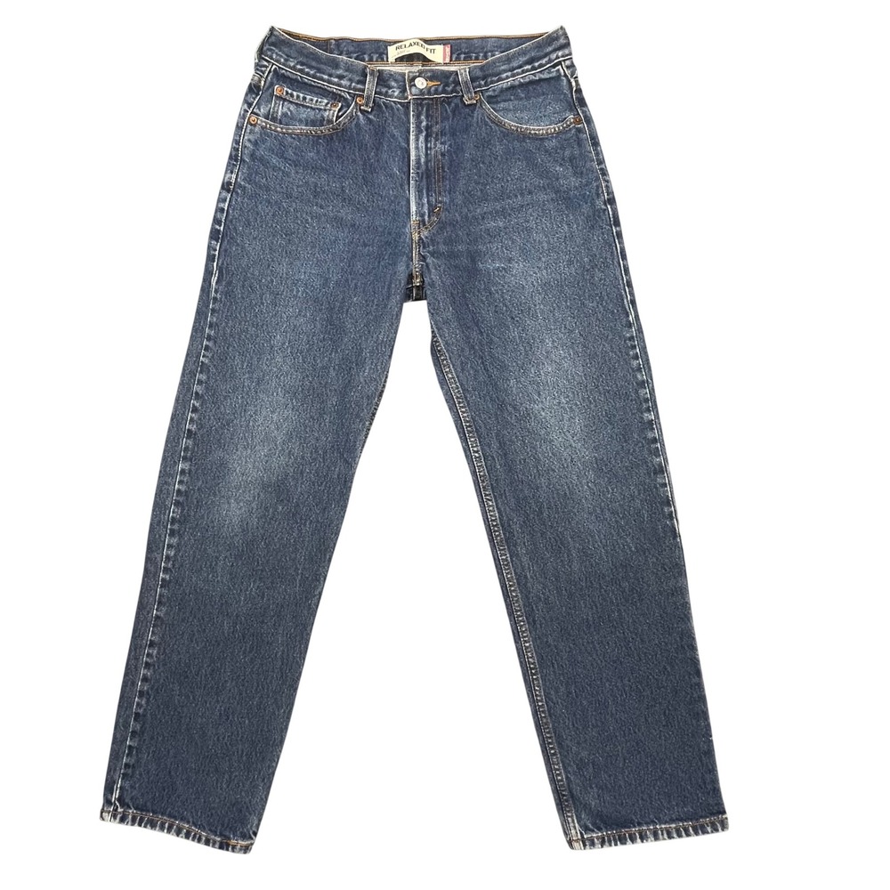 Levi's Blue 550 Relaxed Fit Tapered Leg Denim Jeans Mens 34x32